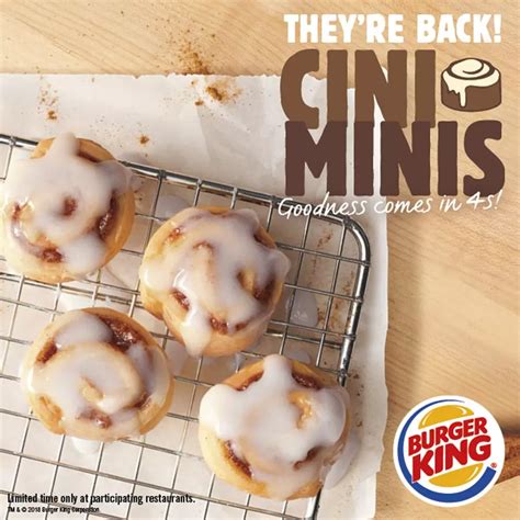 burger king minis menu.